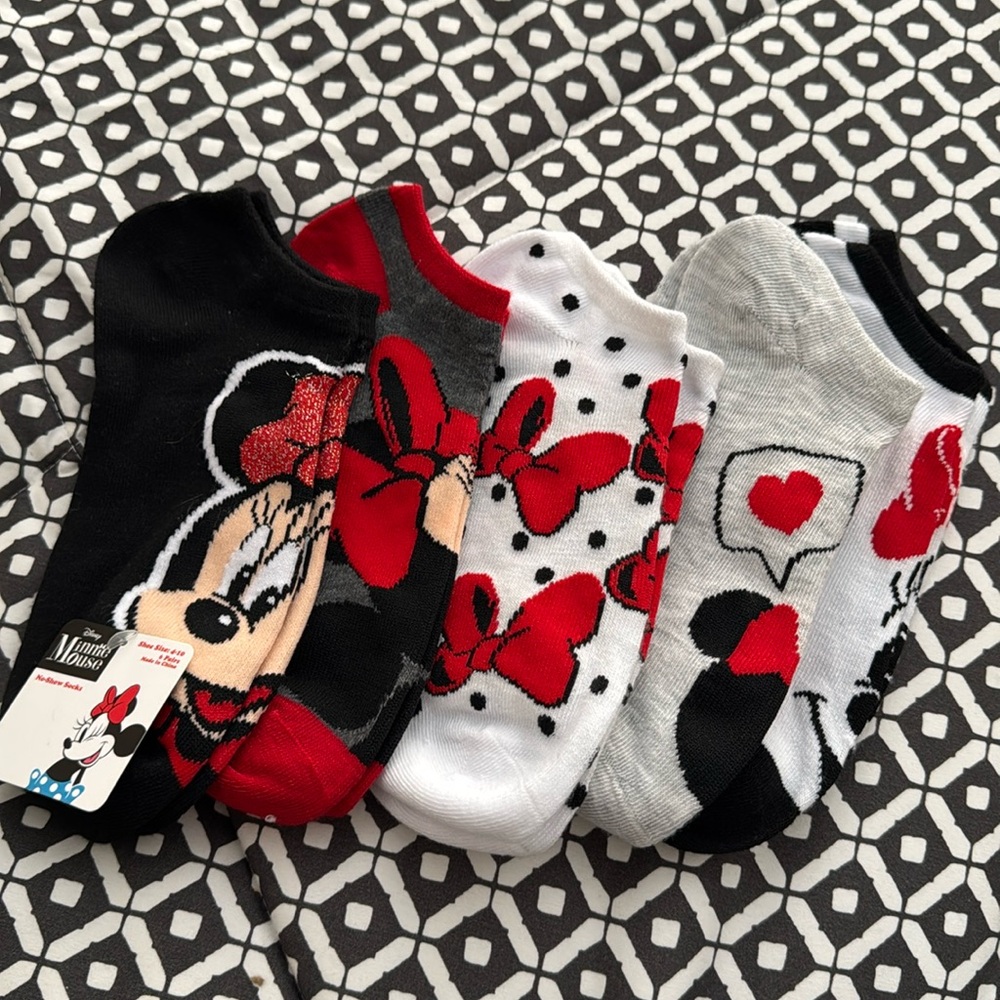 Disney Minnie, mouse socks.